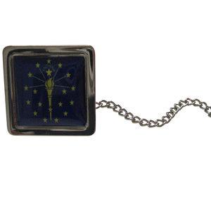 Indiana Flag Design Tie Tack